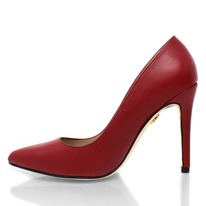 REGINA PUMP 105 - Red Regina Romero High Heel Sneaker Shoe for Women in Leather