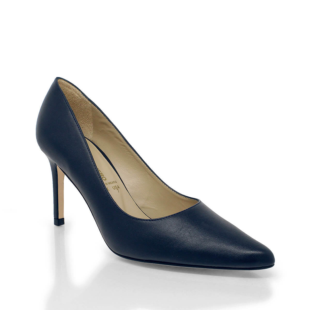 REGINA PUMP 75 - Navy Regina Romero High Heel Sneaker Shoe for Women in Leather