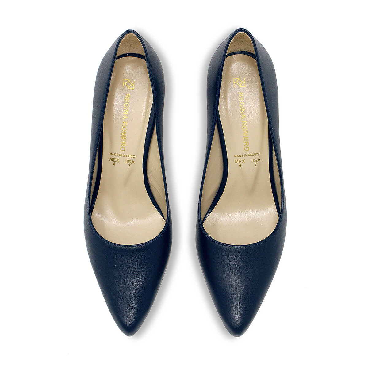 REGINA PUMP 75 - Navy Regina Romero High Heel Sneaker Shoe for Women in Leather