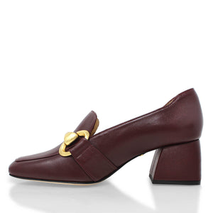 GRETA 40 - Vino Regina Romero Low Heel Sneaker Shoe for Women in Leather