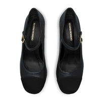 ROCHA 95 - Negro Regina Romero Zapato Plataforma Tacon Alto Para Dama en Piel
