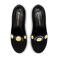ROXANNE 135 - Ante Negro Regina Romero Zapato Plataforma Tacon Alto Para Dama en Piel