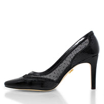 MITTY 80 - Black Patent Leather Regina Romero High Heel Sneaker Shoe for Women in Leather