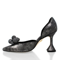 PATY 75 - Titanio Regina Romero Zapato Zapatilla Tacon Alto Para Dama en Piel