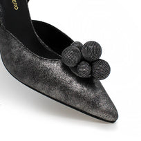 PATY 75 - Titanio Regina Romero Zapato Zapatilla Tacon Alto Para Dama en Piel