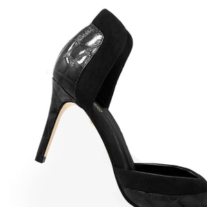 RANIA 75 - Negro Regina Romero Zapato Zapatilla Tacon Alto Para Dama en Piel