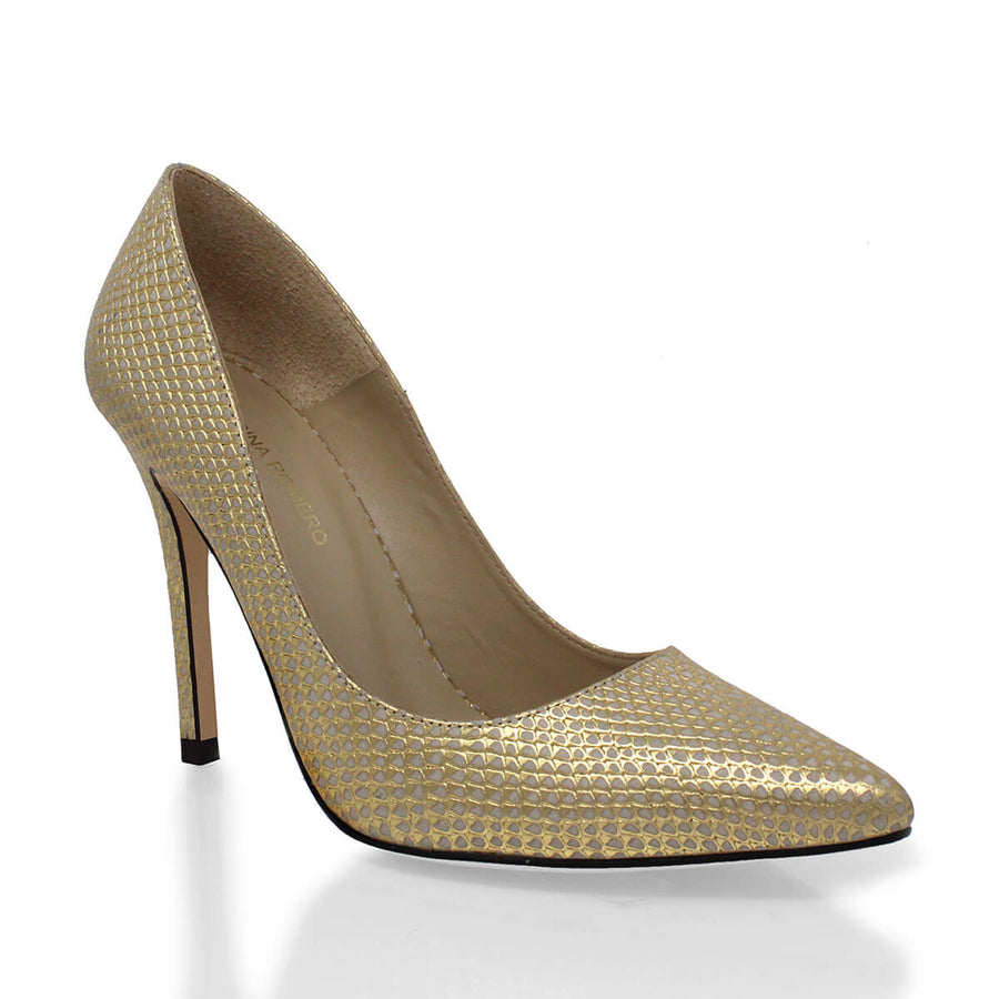 REGINA PUMP 105 - Beige Regina Romero High Heel Sneaker for Lady in Leather