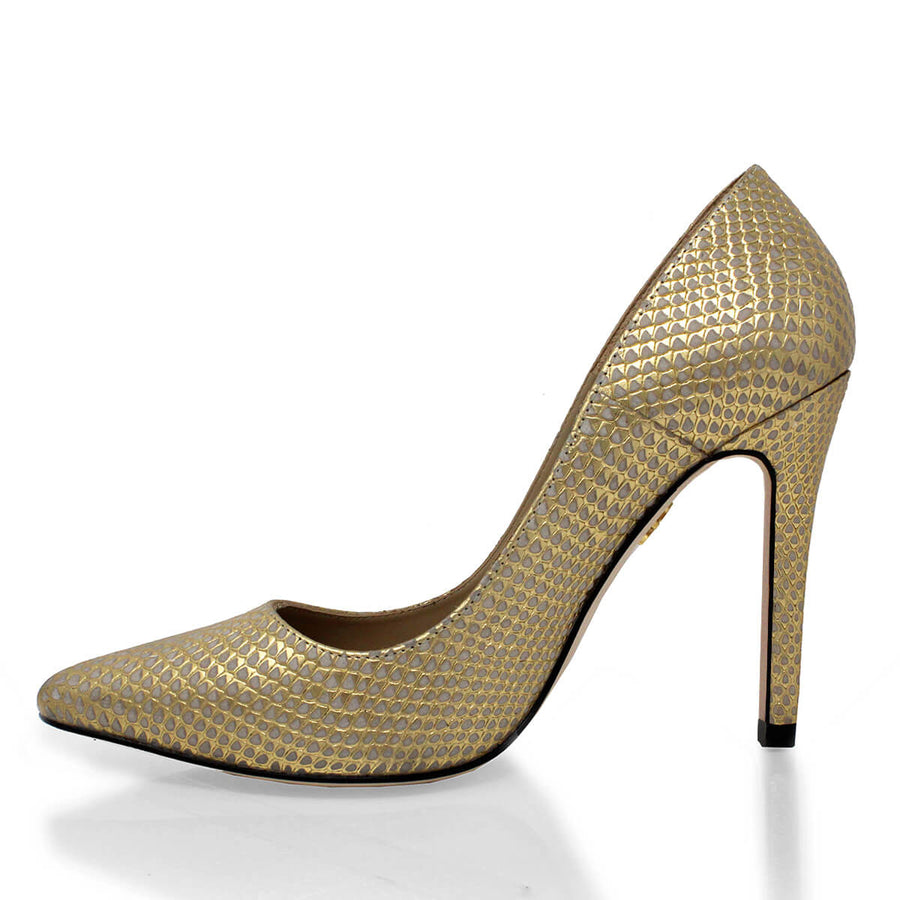 REGINA PUMP 105 - Beige Regina Romero High Heel Sneaker for Lady in Leather