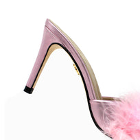 BARBIE 85 - Rosa Metalico Regina Romero Zapato Sandalia Zapatilla Tacon Alto Para Dama en Piel
