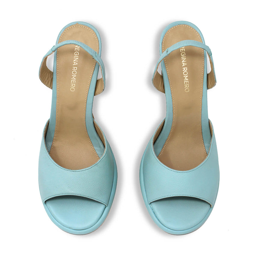DAVINA 85 - Aqua Regina Romero Zapato Zapatilla Tacon Alto Para Dama en Piel