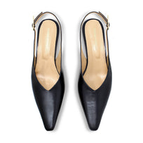 FENICIA 60 - Negro Regina Romero Zapato Zapatilla Tacon Bajo Para Dama en Piel