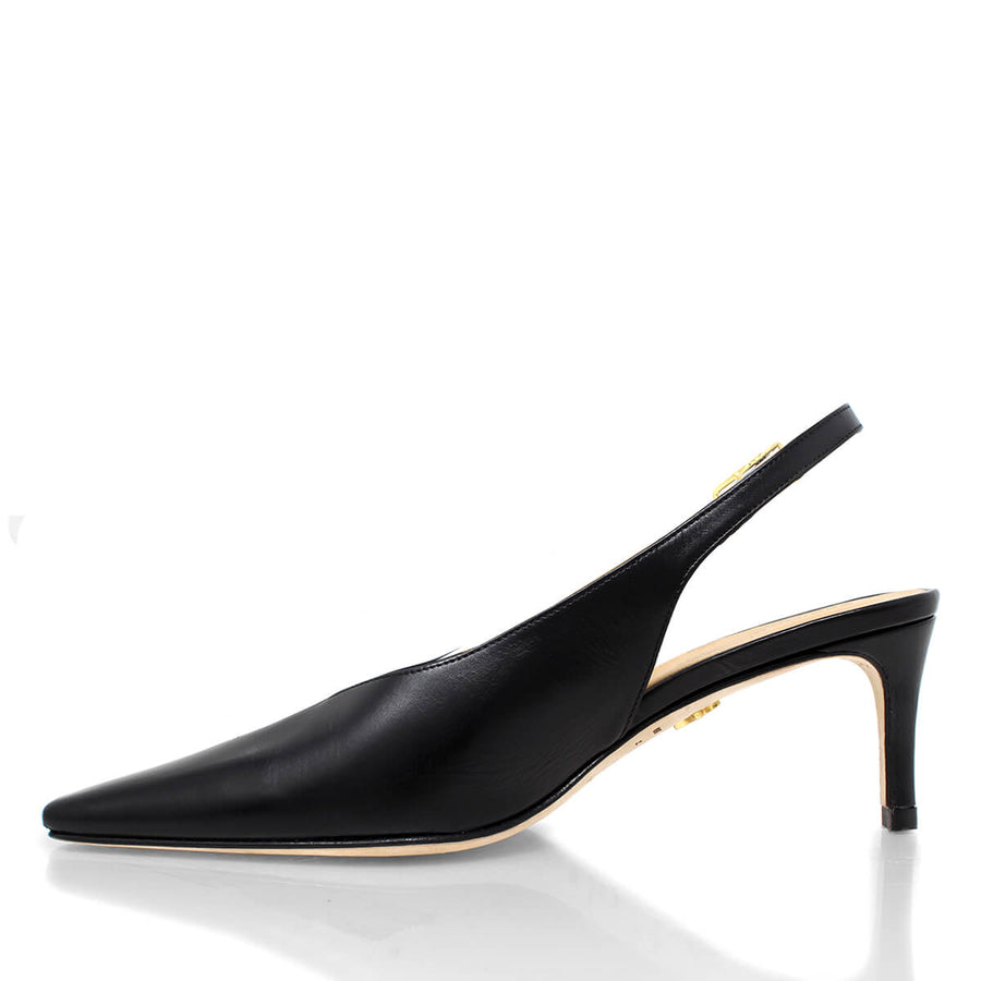 FENICIA 60 - Negro Regina Romero Zapato Zapatilla Tacon Bajo Para Dama en Piel
