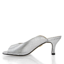 HOLBOX 60 - Silver Regina Romero Low Heel Sandal Shoe for Women in Leather