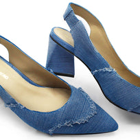 LIZZY 50 - Denim Regina Romero Low Heel Sneaker Shoe for Women