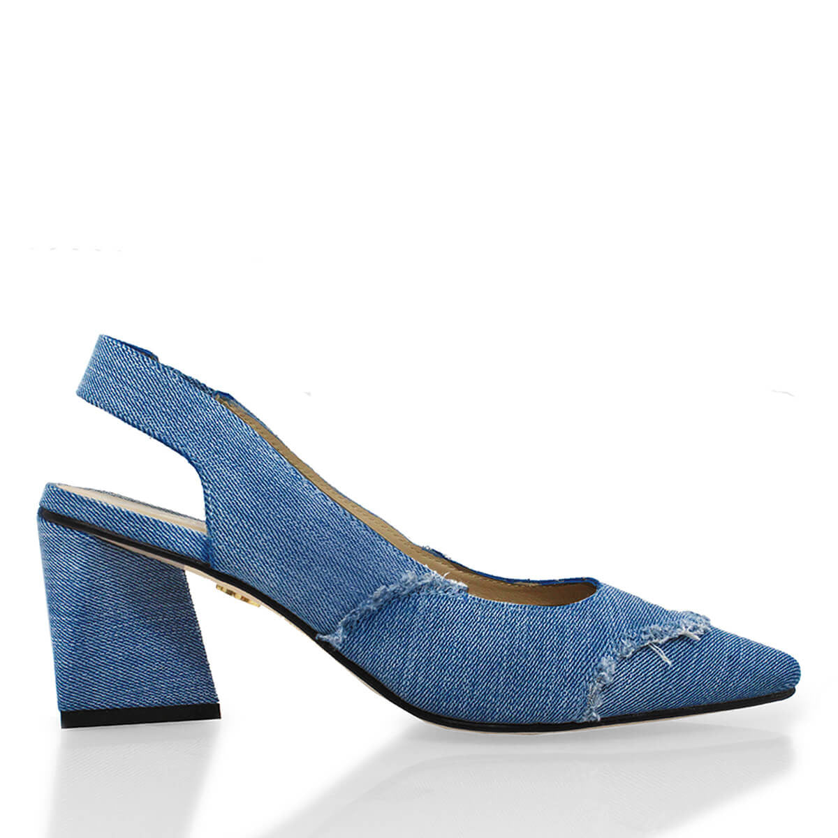 LIZZY 50 - Denim Regina Romero Zapato Zapatilla Tacon Bajo Para Dama