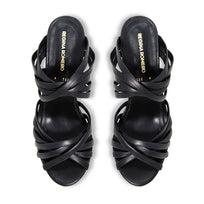 MINERVA 105 - Negro Regina Romero Zapato Zapatilla Tacon Alto Para Dama en Piel