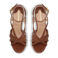 MINERVA 105 -  Cafe Regina Romero Zapato Zapatilla Tacon Alto Para Dama en Piel