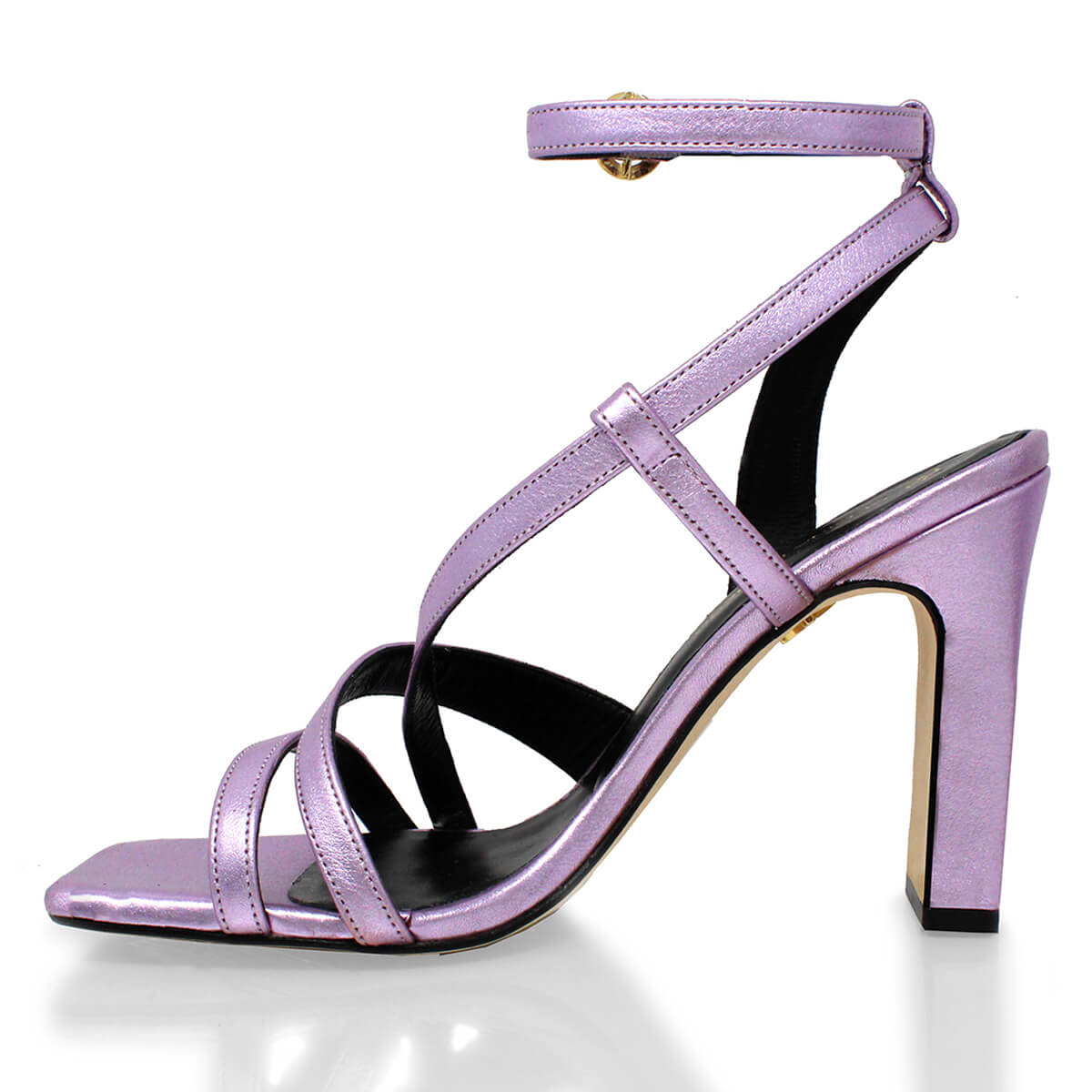 PIA 100 - Esmeralda Regina Romero High Heel Sandal Shoe for Lady in Leather