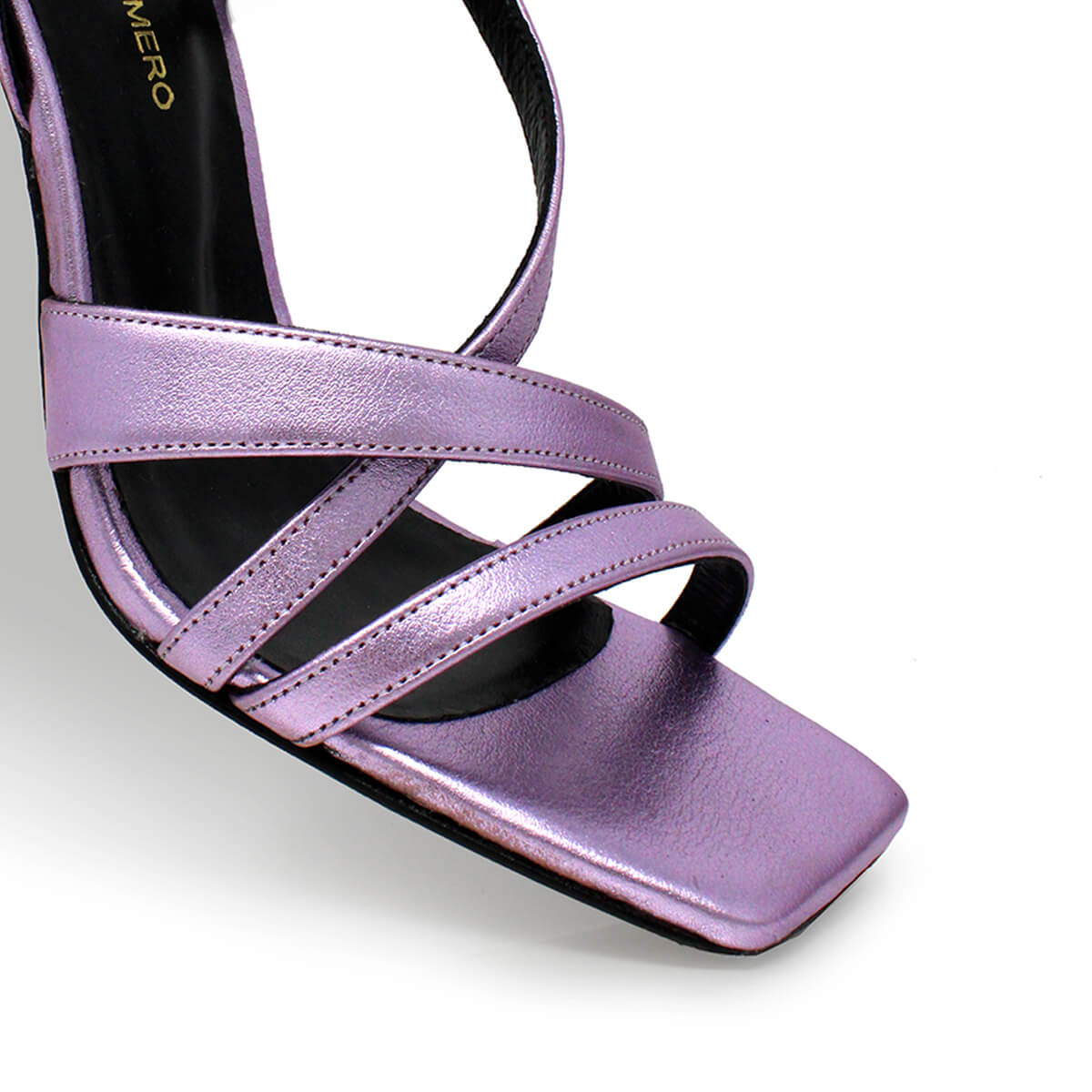 PIA 100 - Esmeralda Regina Romero High Heel Sandal Shoe for Lady in Leather