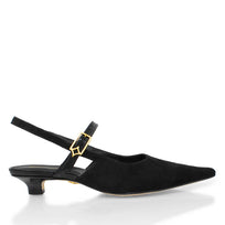 VANINA 30 - Negro Regina Romero Zapato Zapatilla Tacon Bajo Para Dama en Piel