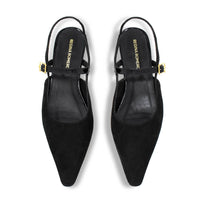 VANINA 30 - Negro Regina Romero Zapato Zapatilla Tacon Bajo Para Dama en Piel