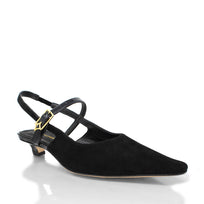 VANINA 30 - Negro Regina Romero Zapato Zapatilla Tacon Bajo Para Dama en Piel
