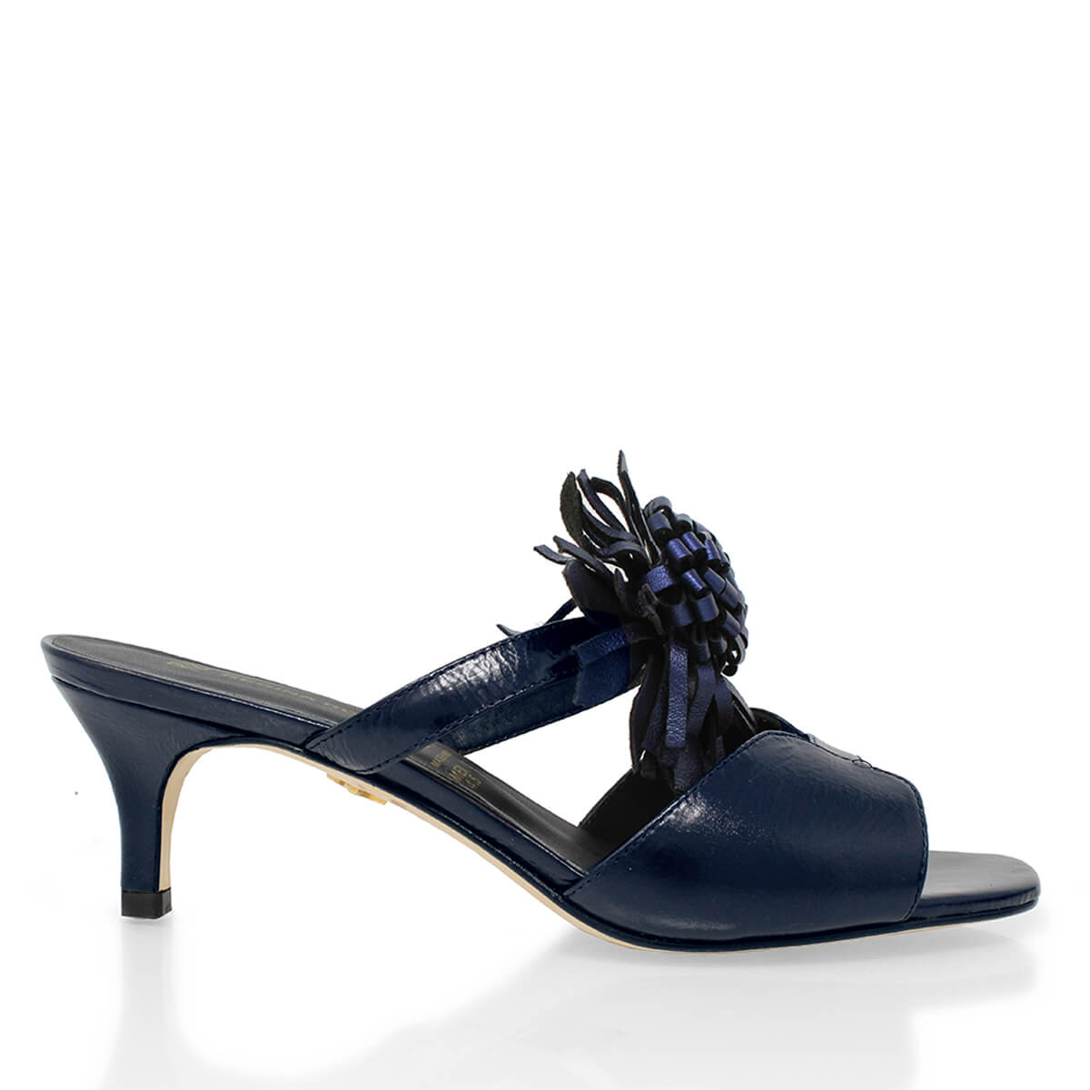 VEGA 60 LIMITED EDITION - Fleur Bleue Regina Romero Low Heel Sandal Slipper Shoe for Women in Leather