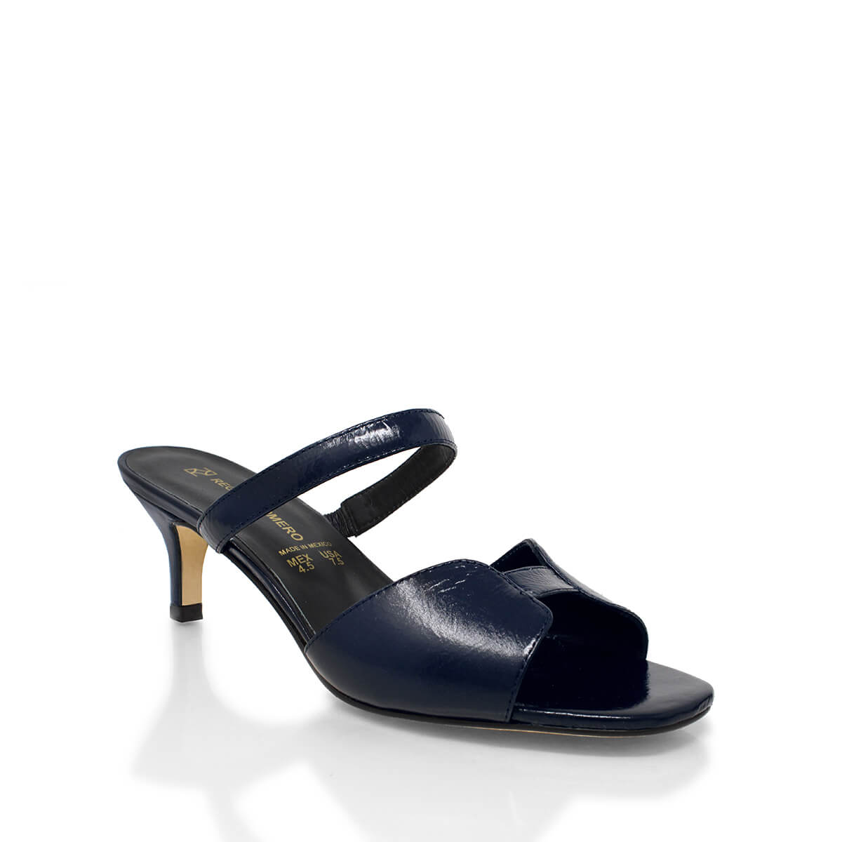 VEGA 60 LIMITED EDITION - Fleur Bleue Regina Romero Low Heel Sandal Slipper Shoe for Women in Leather