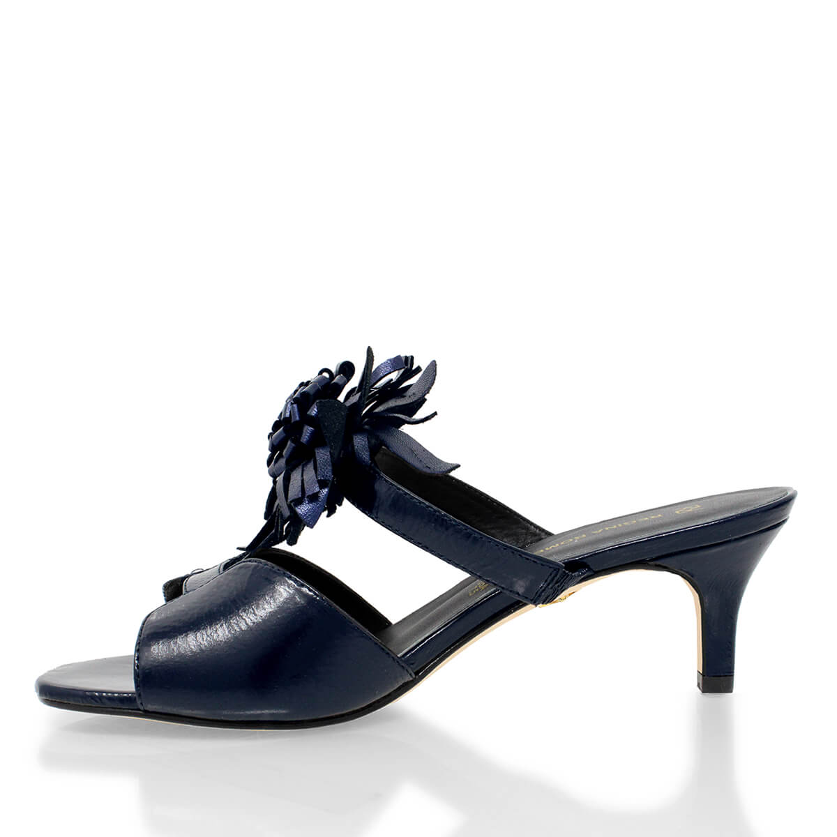 VEGA 60 LIMITED EDITION - Fleur Bleue Regina Romero Low Heel Sandal Slipper Shoe for Women in Leather