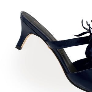 VEGA 60 LIMITED EDITION - Fleur Bleue Regina Romero Low Heel Sandal Slipper Shoe for Women in Leather