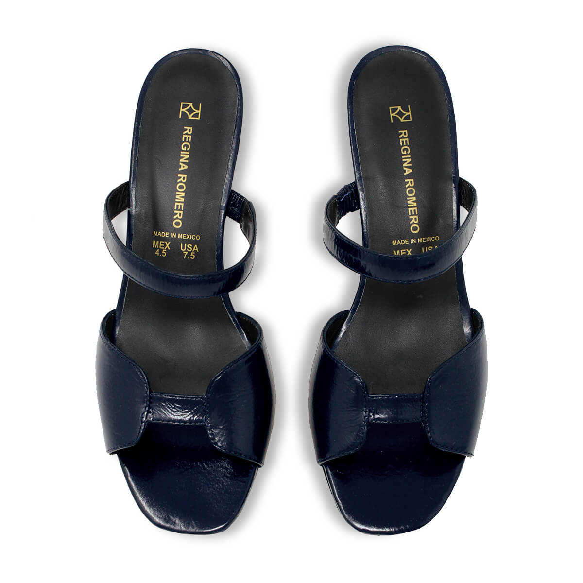 VEGA 60 LIMITED EDITION - Fleur Bleue Regina Romero Low Heel Sandal Slipper Shoe for Women in Leather