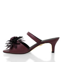 VEGA 60 LIMITED EDITION - Fleur Vin Regina Romero Low Heel Sandal Slipper Shoe for Women in Leather