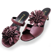 VEGA 60 LIMITED EDITION - Fleur Vin Regina Romero Low Heel Sandal Slipper Shoe for Women in Leather
