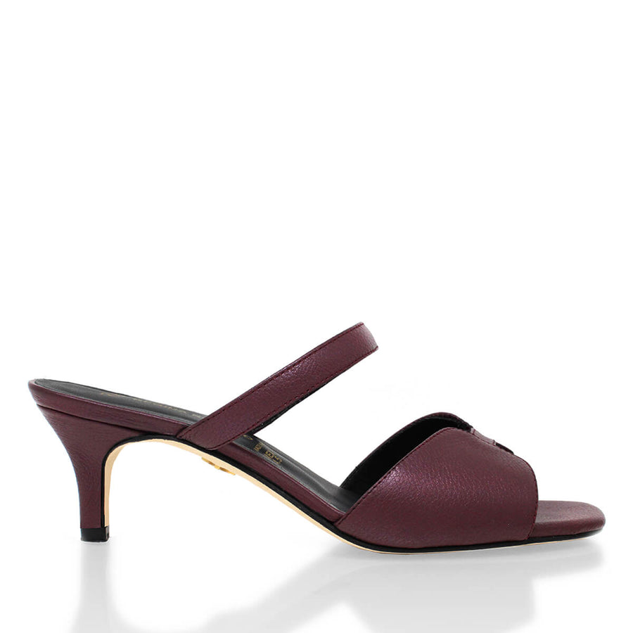 VEGA 60 LIMITED EDITION - Fleur Vin Regina Romero Low Heel Sandal Slipper Shoe for Women in Leather