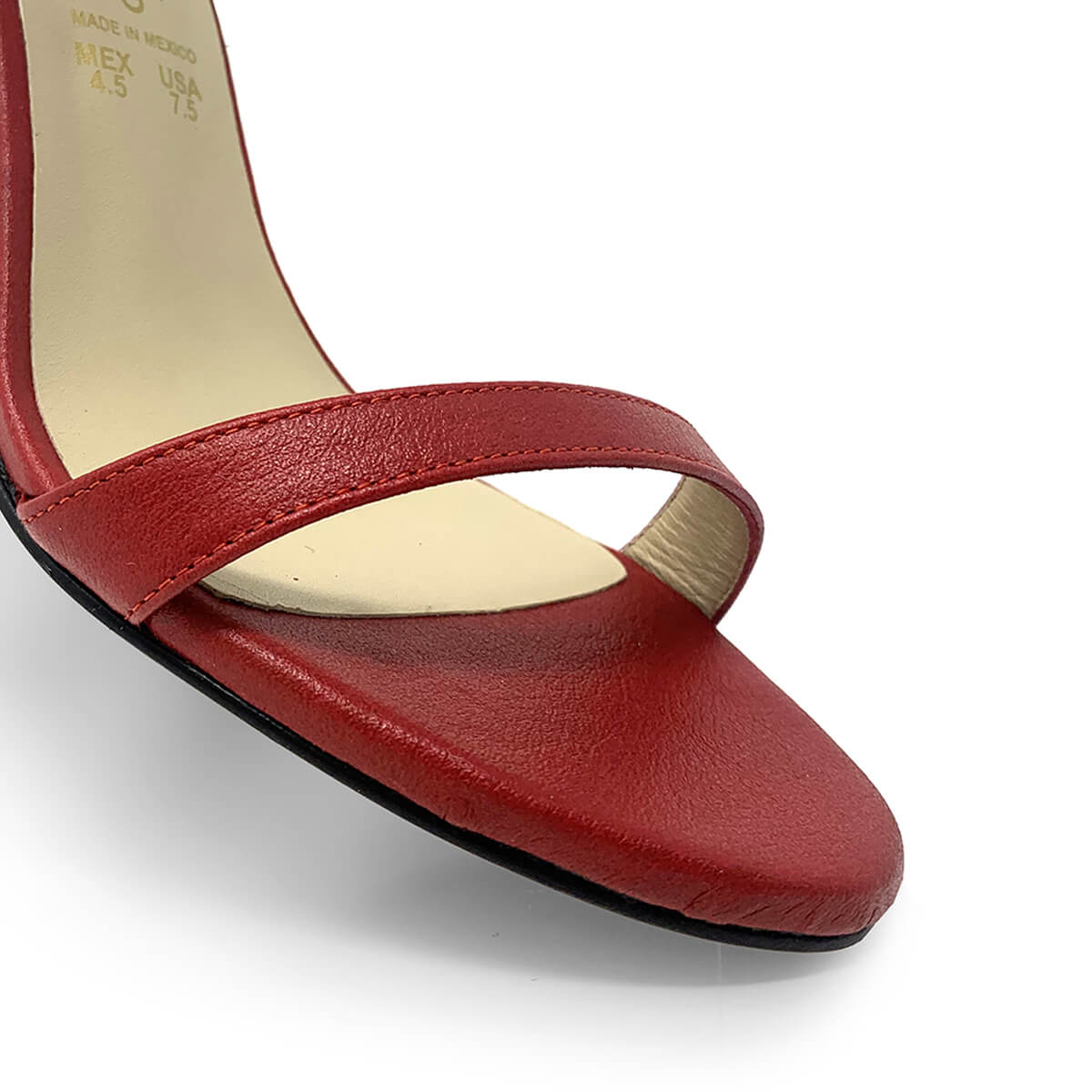 YVETTE 85 - Red Regina Romero High Heel Sandal Shoe for Women in Leather