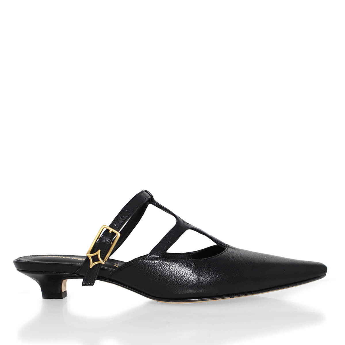 SILVIA 30 - Negro Regina Romero Zapato Zapatilla Tacon Bajo Para Dama en Piel