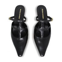 SILVIA 30 - Negro Regina Romero Zapato Zapatilla Tacon Bajo Para Dama en Piel