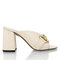 BASS 75 - Latte Regina Romero Zapato Sandalia Zapatilla Tacon Alto Para Dama en Piel
