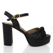 ALEKSANDRA 95 - Negro Regina Romero Zapato Sandalia Plataforma Tacon Alto Para Dama en Piel
