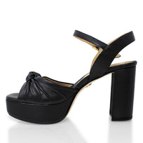 ALEKSANDRA 95 - Negro Regina Romero Zapato Sandalia Plataforma Tacon Alto Para Dama en Piel