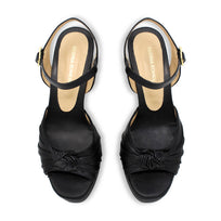 ALEKSANDRA 95 - Negro Regina Romero Zapato Sandalia Plataforma Tacon Alto Para Dama en Piel