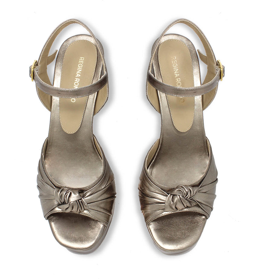 ALEKSANDRA 95 - Seda Regina Romero Zapato Sandalia Plataforma Tacon Alto Para Dama en Piel