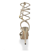 ELLE 125 - Marino Regina Romero High Heel Platform Sandal Shoe for Lady in Leather