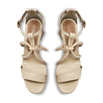 CALIPSO 95 - Latte Regina Romero Zapato Sandalia Plataforma Tacon Alto Para Dama en Piel