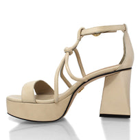 CALIPSO 95 - Latte Regina Romero Zapato Sandalia Plataforma Tacon Alto Para Dama en Piel