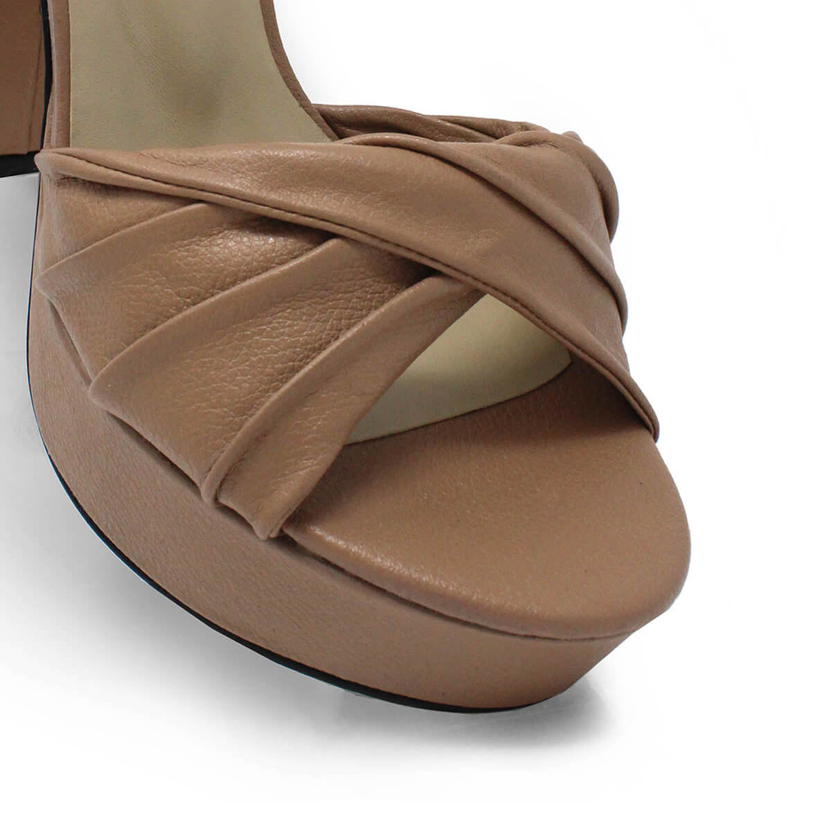 DALILA 125 - Nude Regina Romero Zapato Sandalia Plataforma Tacon Alto Para Dama en Piel