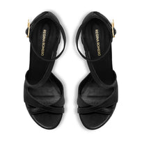 FILIPA 125 - Negro Regina Romero Zapato Sandalia Plataforma Tacon Alto Para Dama en Piel
