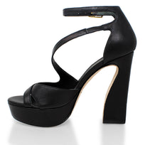 FILIPA 125 - Negro Regina Romero Zapato Sandalia Plataforma Tacon Alto Para Dama en Piel