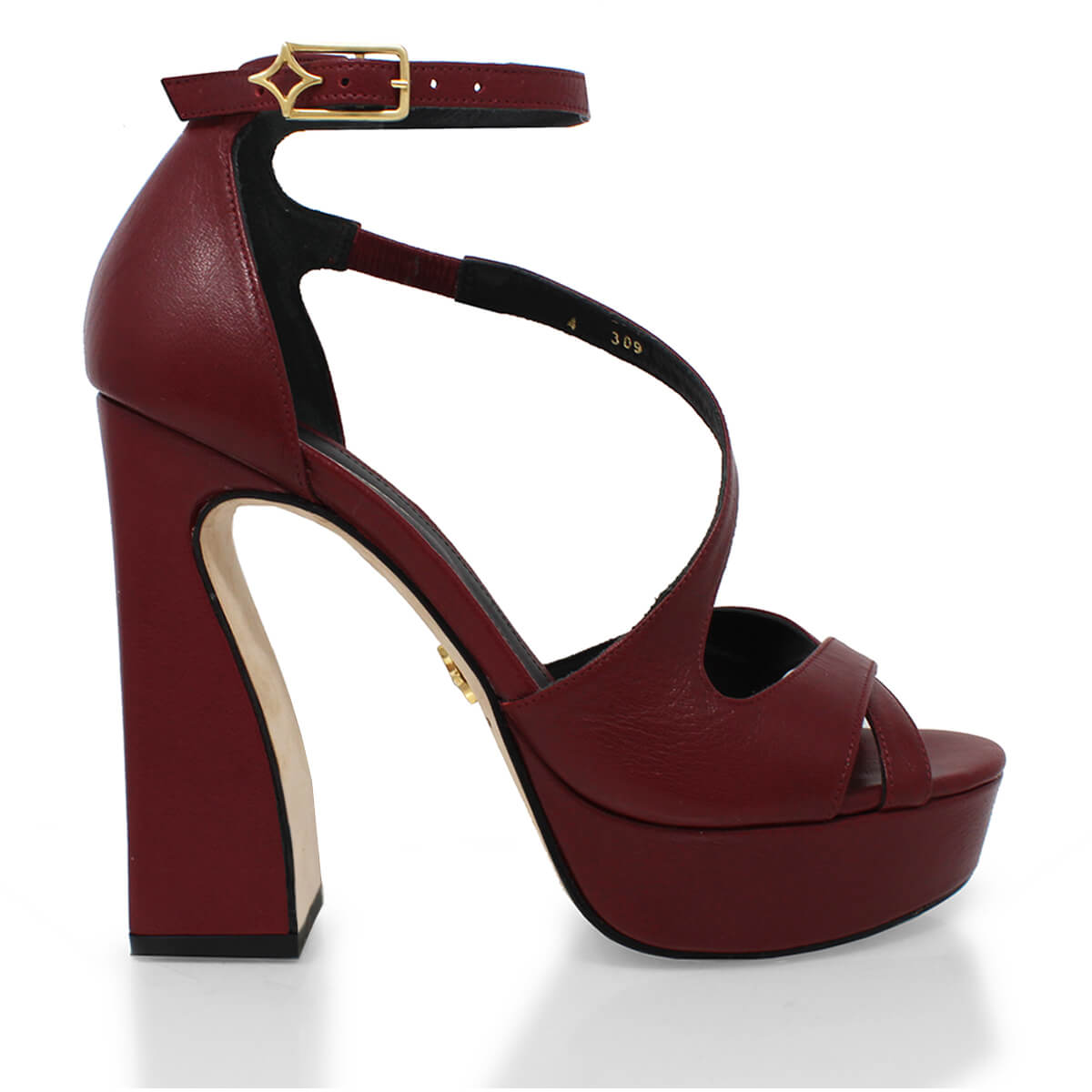 FILIPA 125 - Vino Regina Romero Zapato Sandalia Plataforma Tacon Alto Para Dama en Piel