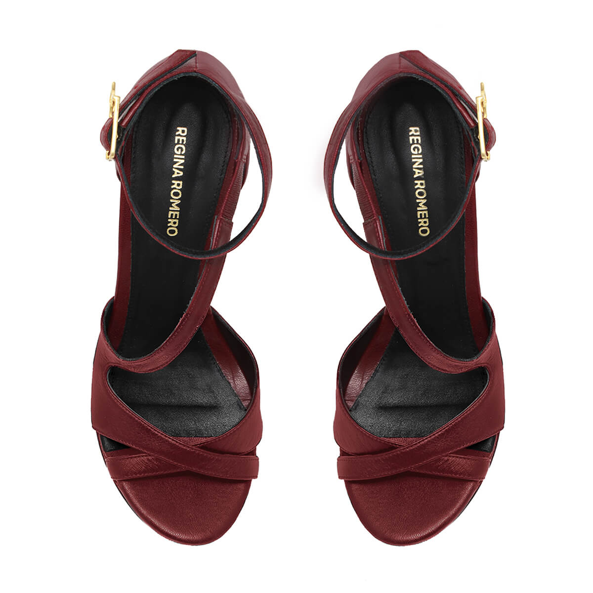 FILIPA 125 - Vino Regina Romero Zapato Sandalia Plataforma Tacon Alto Para Dama en Piel